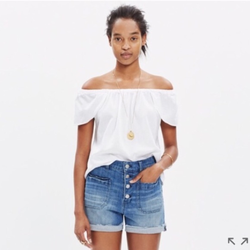 Madewell over the shoulder top